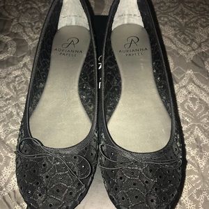Adrianna Papell beaded ballet slippers